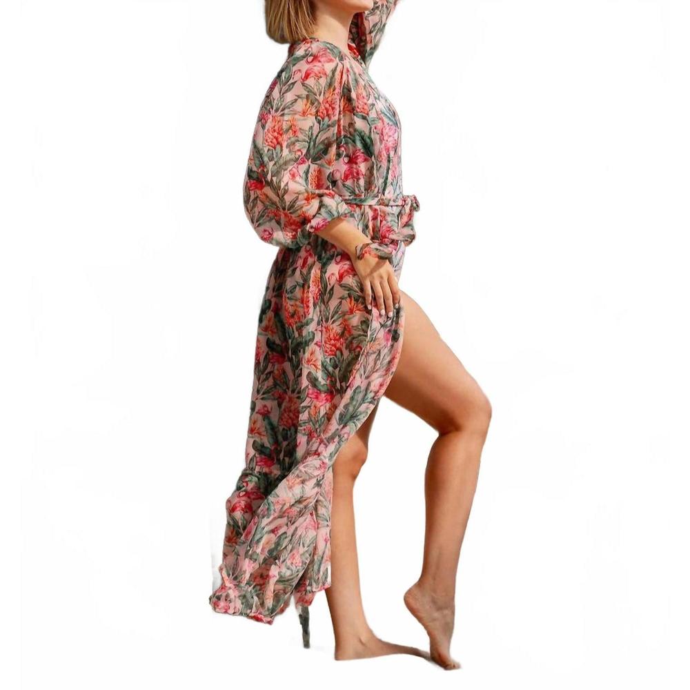 NEW LIA SAHARA long sleeve robe cover up in welcome to miami